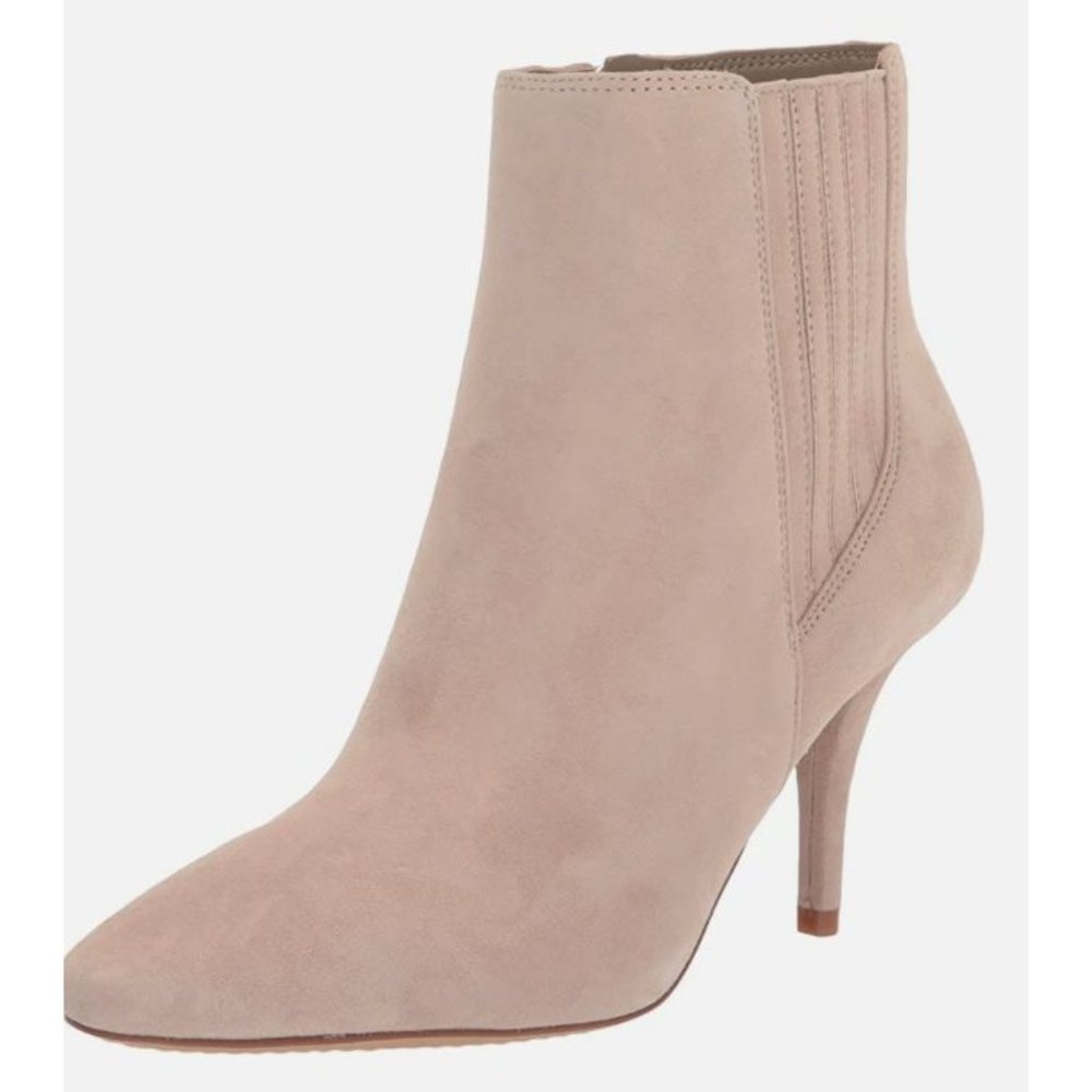 Vince Camuto Ambind Booties in Almond Beige Leather
